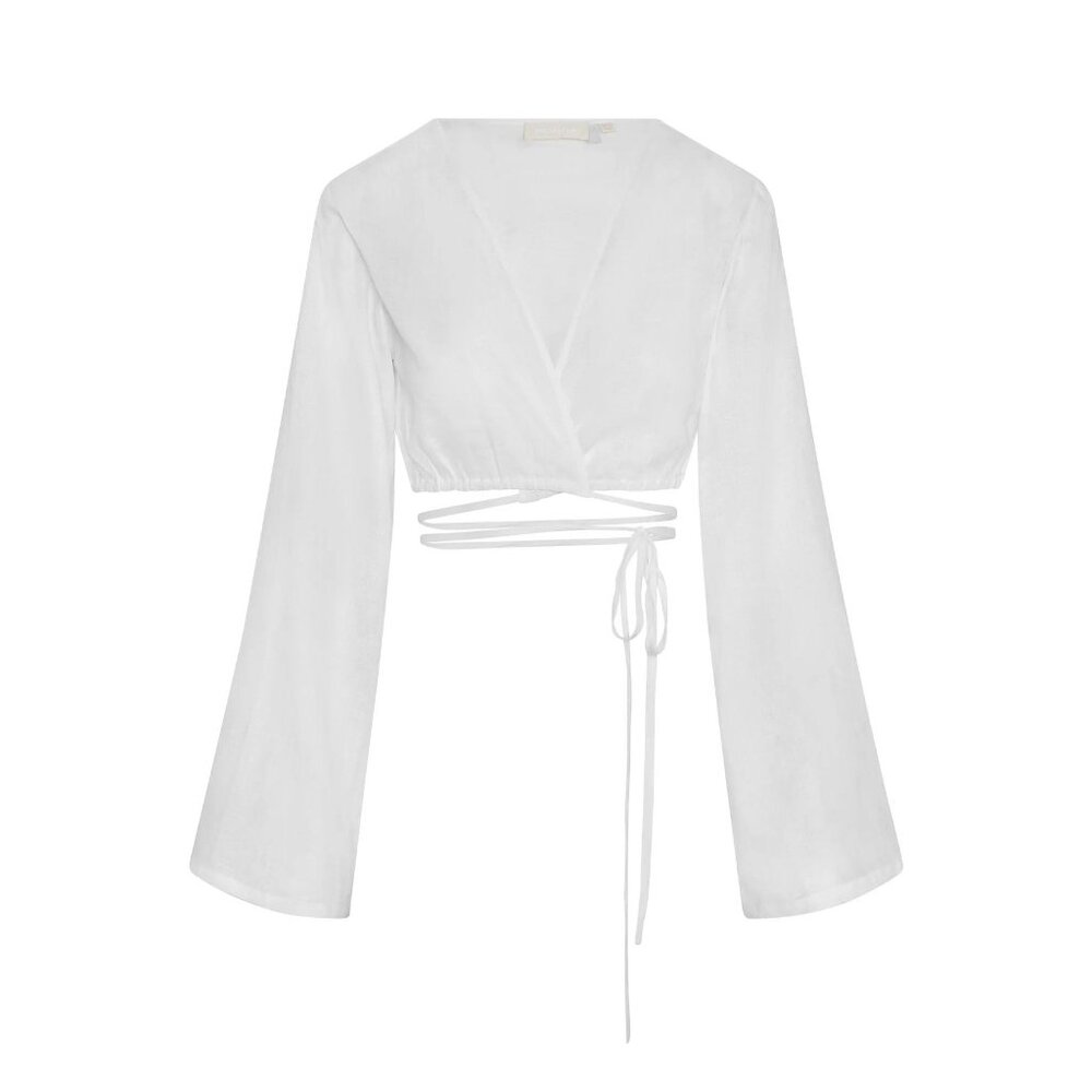 Monday Swimwear Azores Top In White Linen